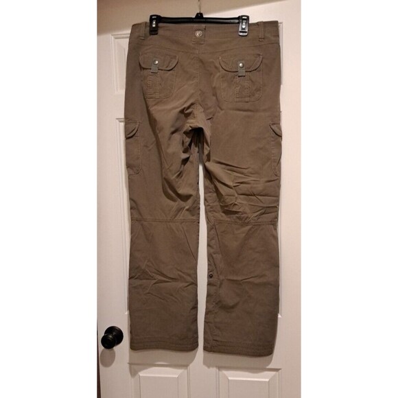 Kuhl Hiking Trail Outdoor Cargo Convertible Roll Up Bootcut Pants Women 14 Brown - Picture 2 of 16